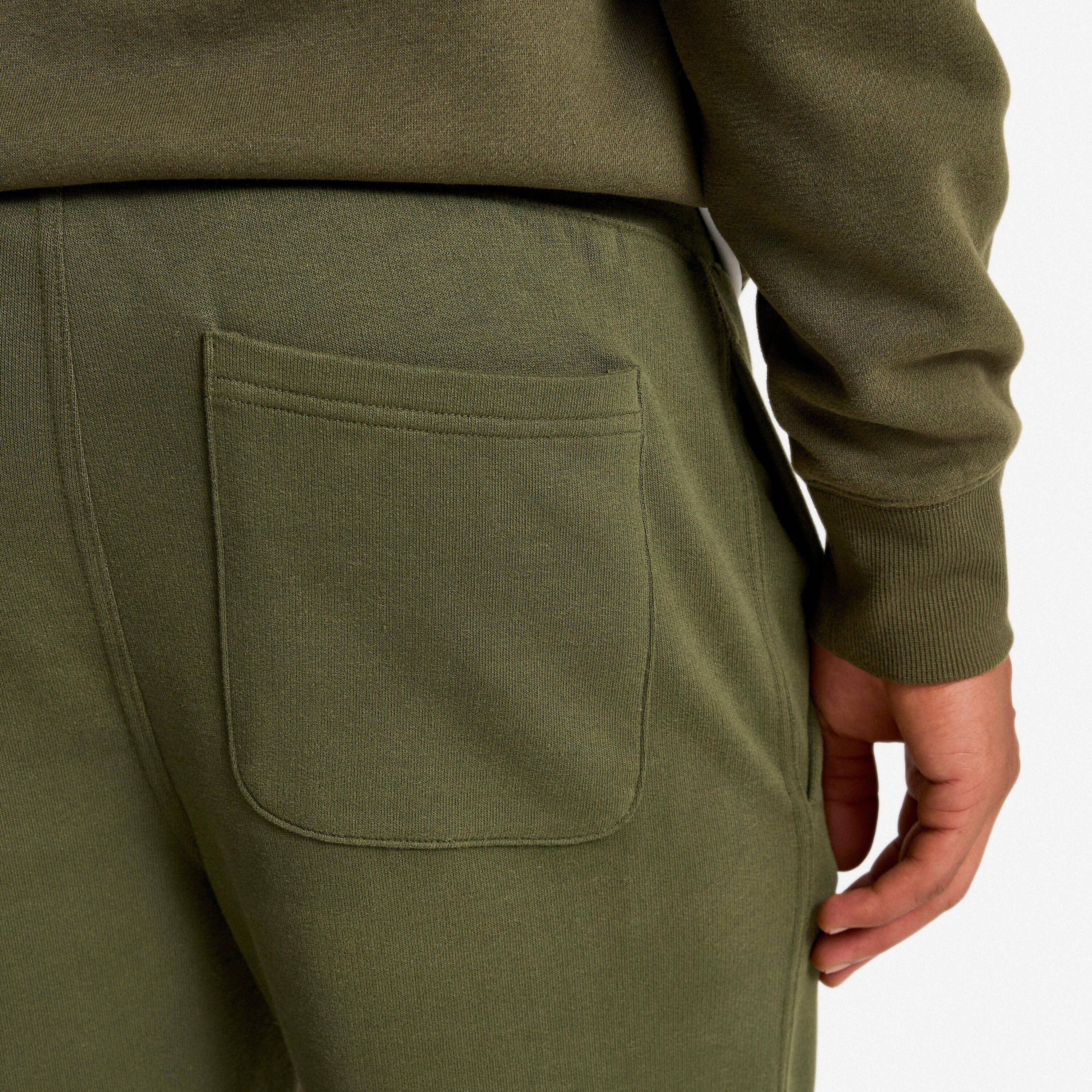 Men's Regular Fitness Jogging Bottoms - Khaki Green -  5