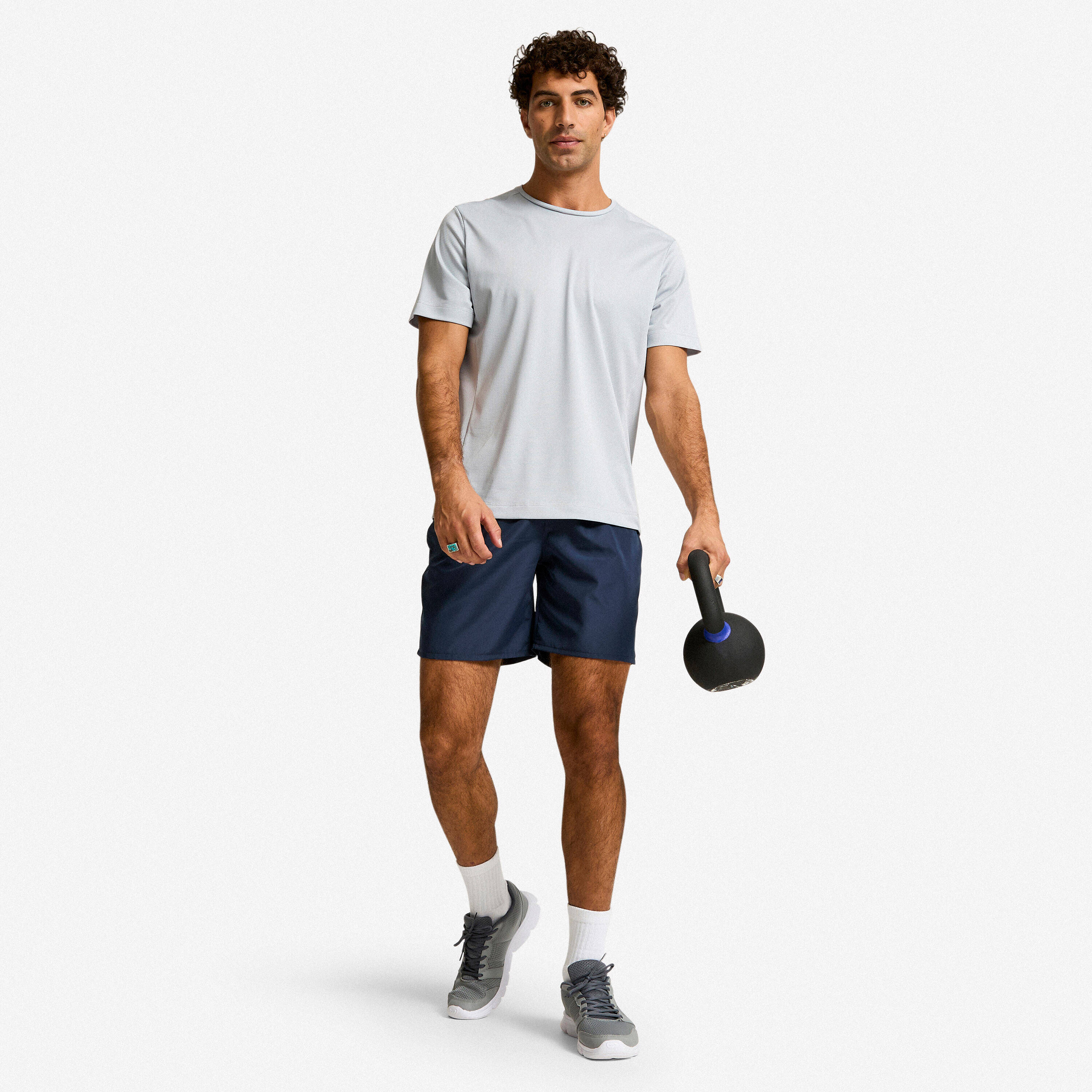 Men's Practical Fitness Shorts - Navy Blue -  4