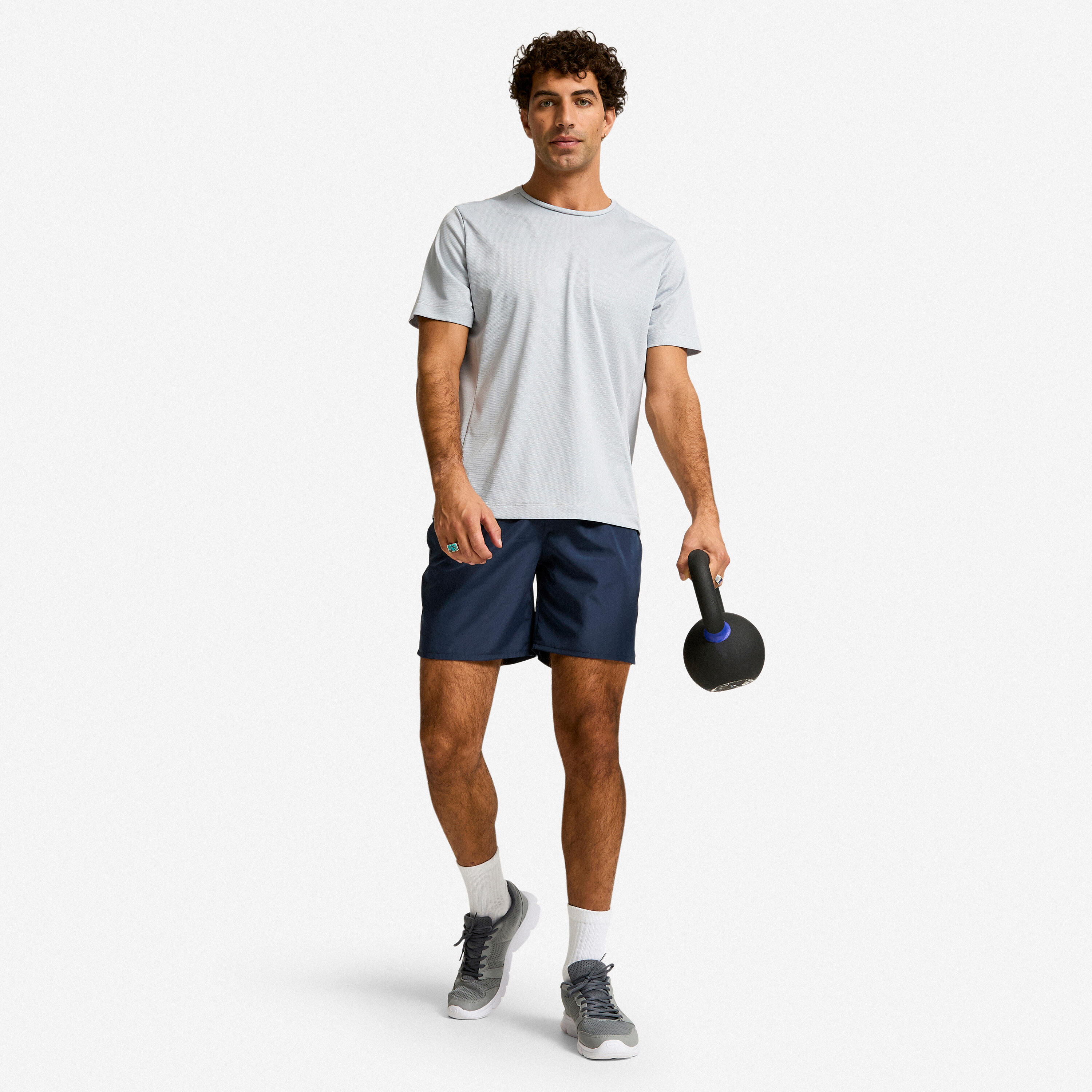 Men's Practical Fitness Shorts - Navy Blue 3/7