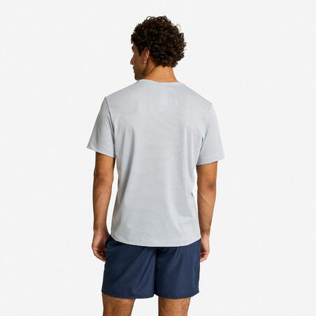 Футболка чоловіча для фітнесу сіра