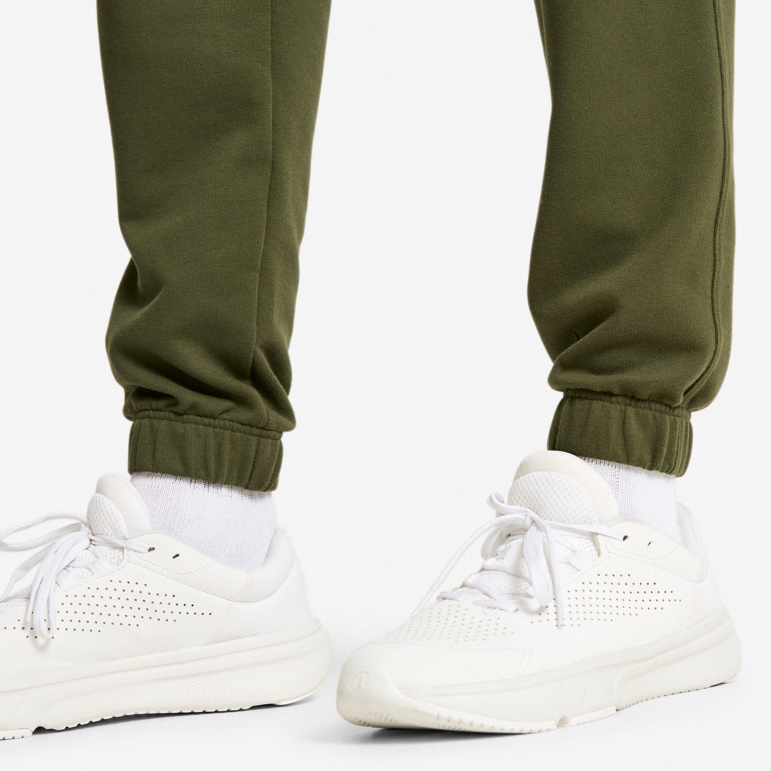 Pantalon jogging fitness homme, vert kaki 7/7