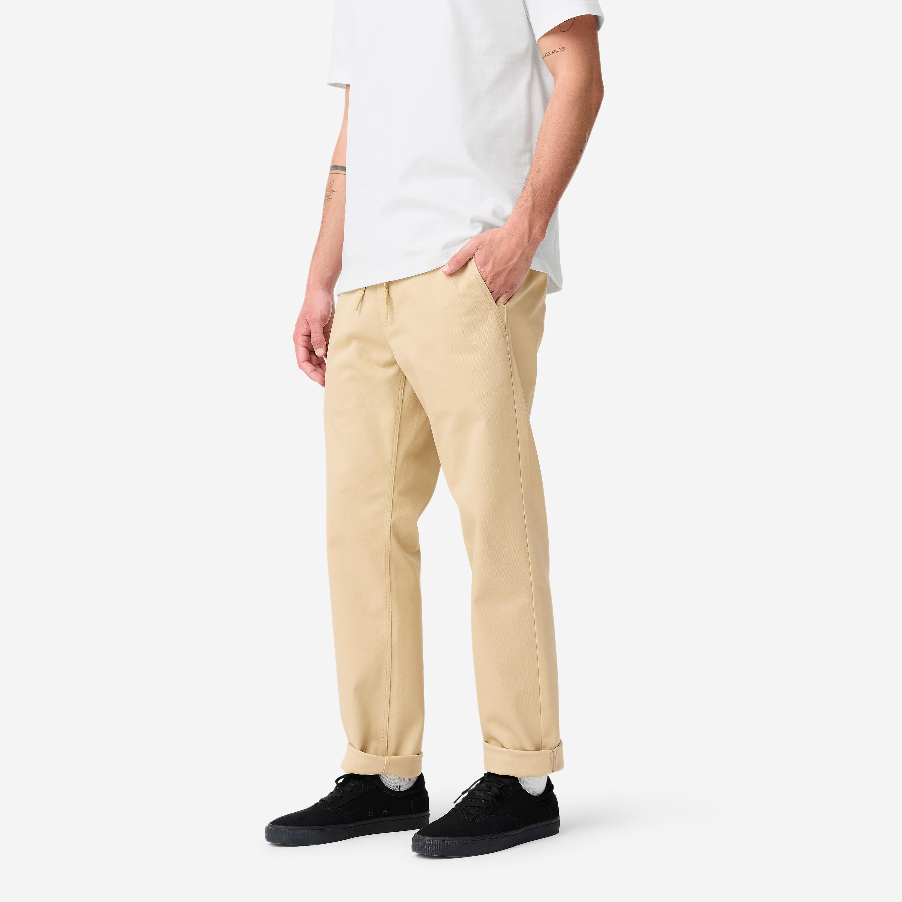 Pantalon de skate chino CN500 heavy beige 6/11