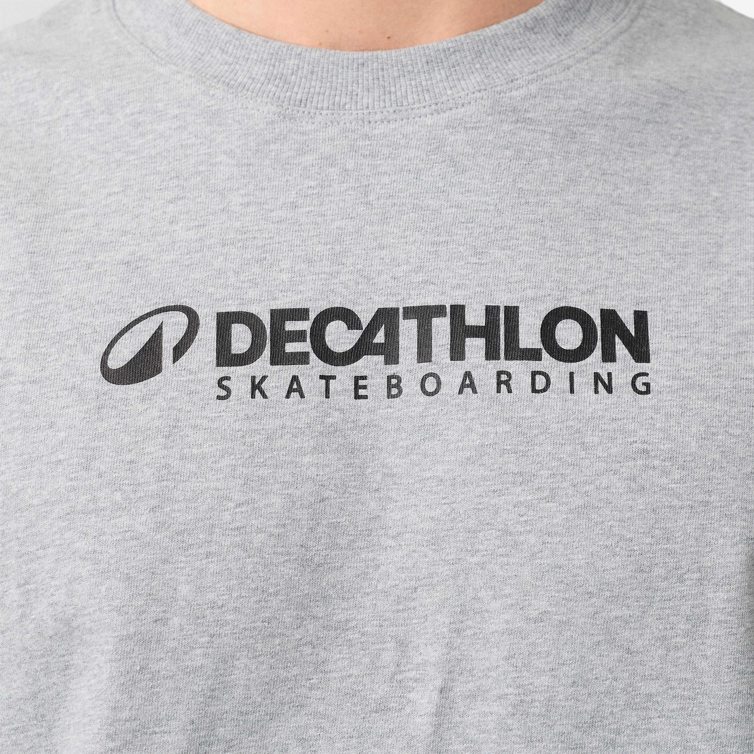 Short-sleeved T-shirt TS500 with thick cotton - Grey marlDecathlon Skateboarding 8/10