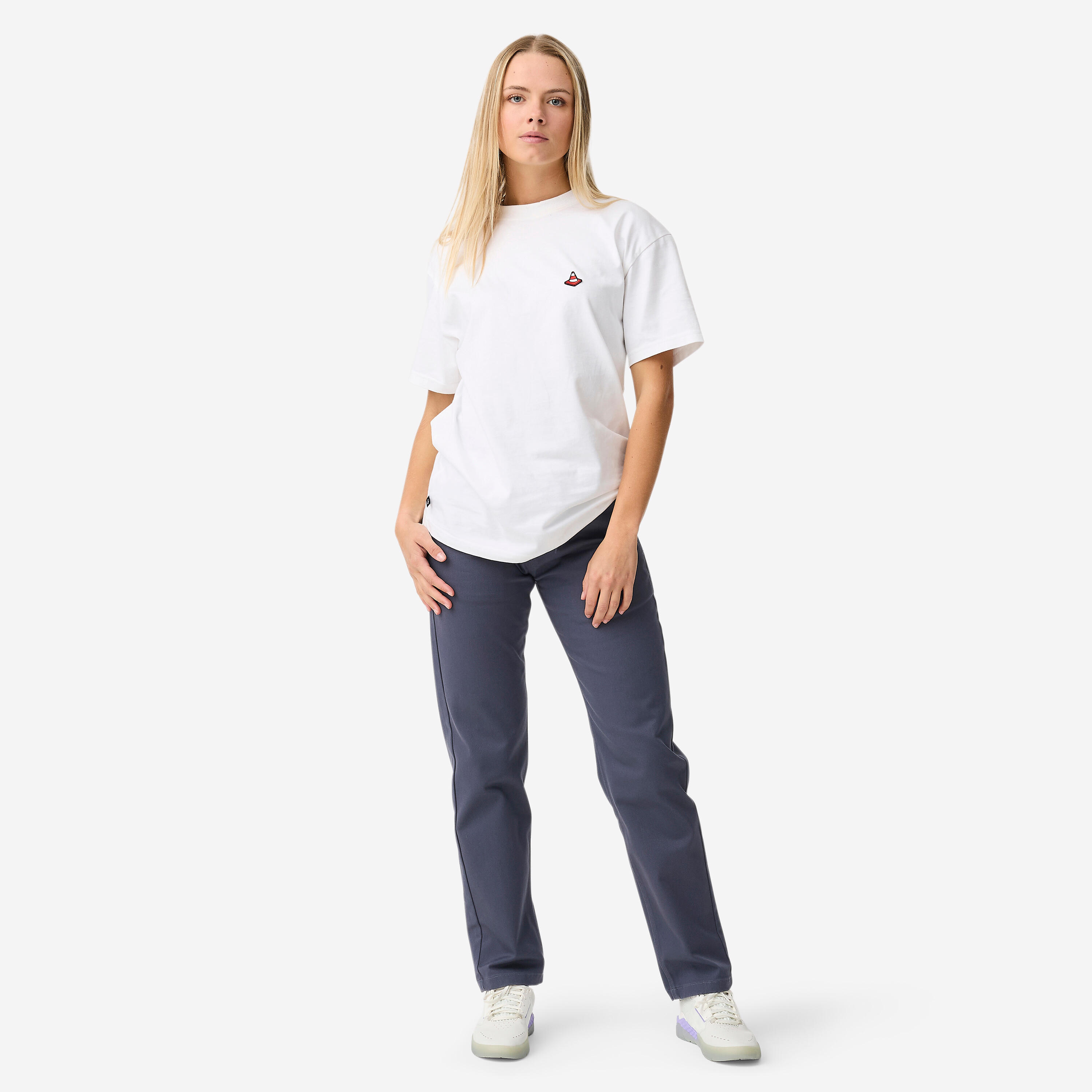 Pantalon de skate chino CN500 heavy gris 3/11