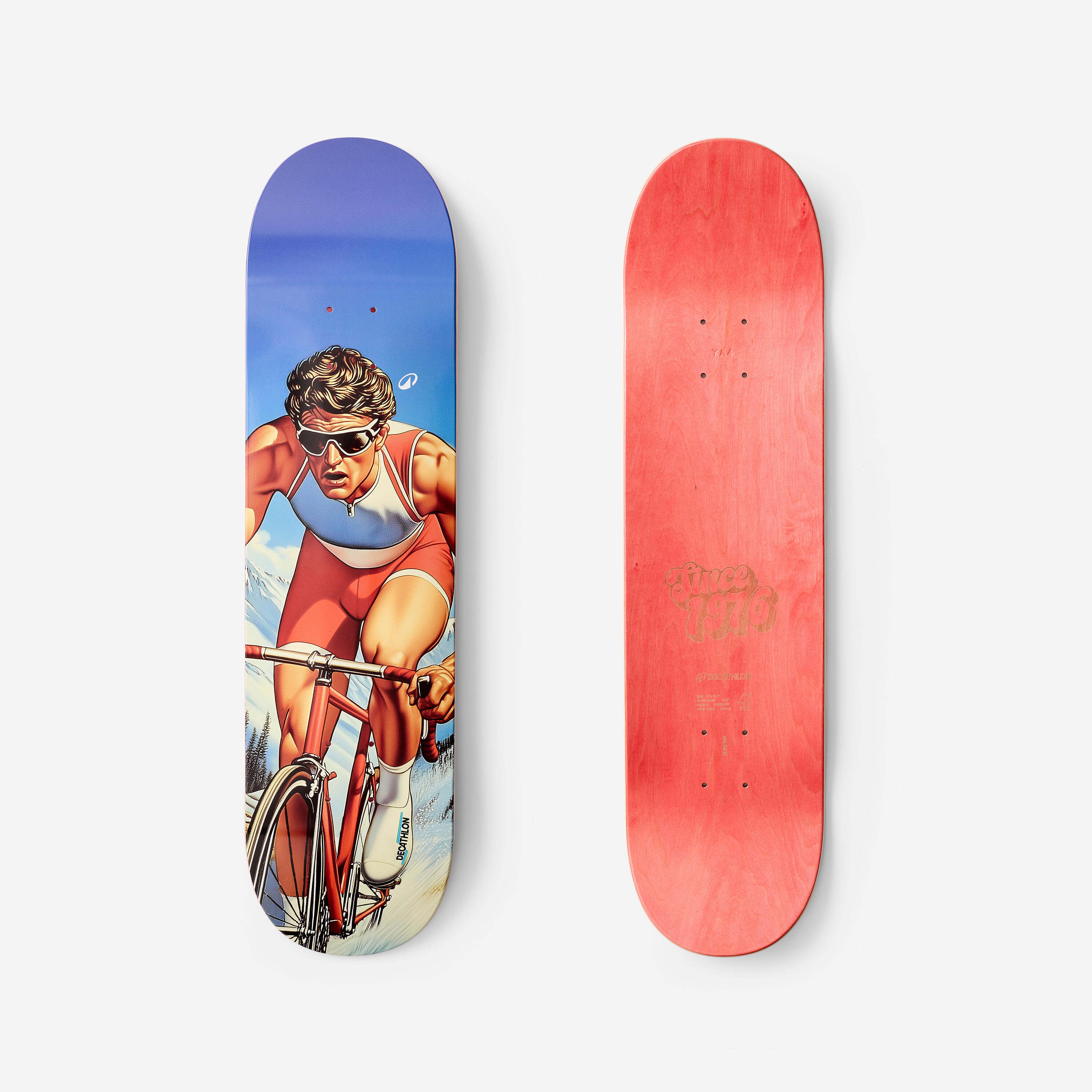 Complete skateboards, 8-laags esdoornbord, dubbel kromgetrokken ontwerp, geschikt voor volwassenen, beginners, jongens, meisjes, kinderen, tieners, professionele atleten-white