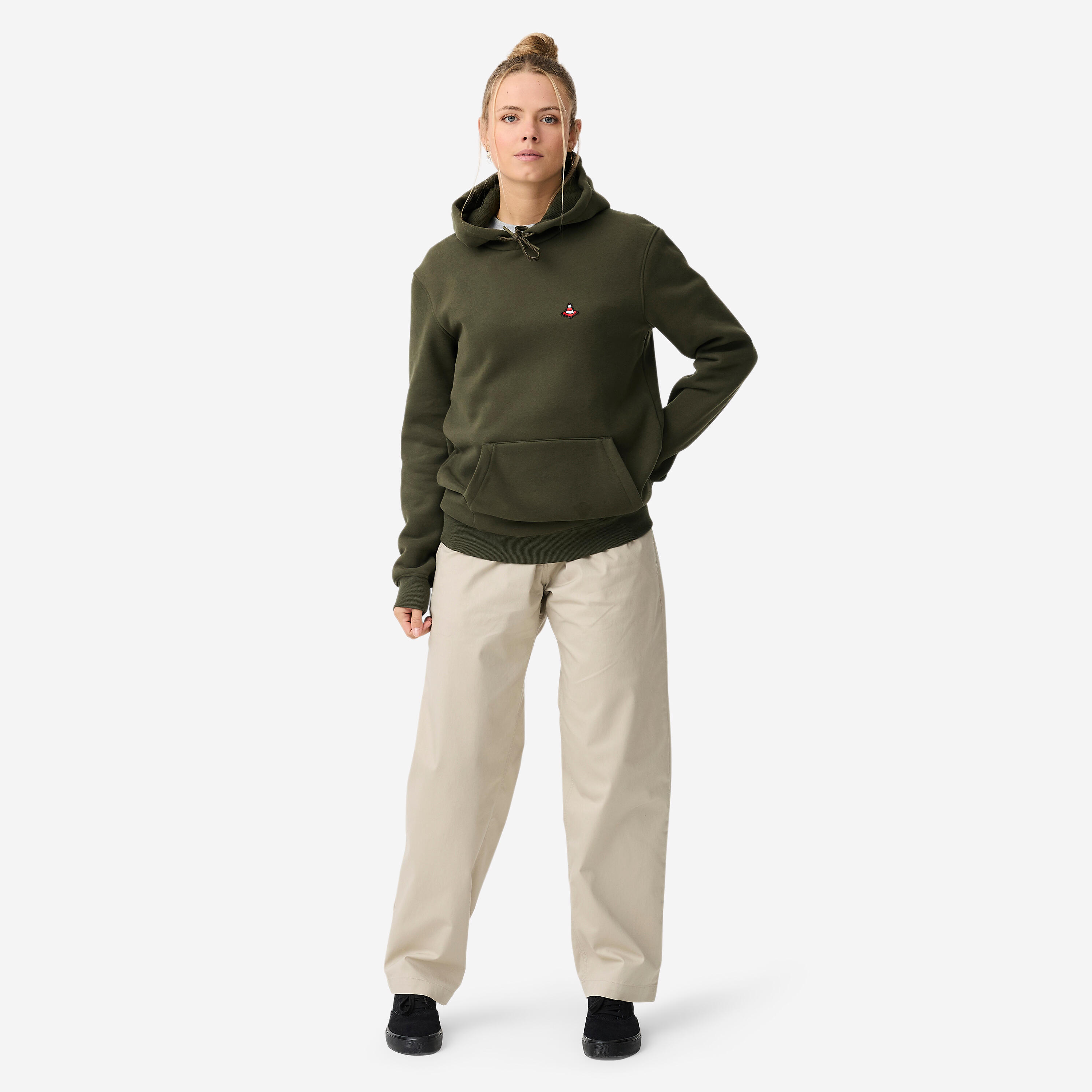 Skateboard Hoodie strapazierfähig - HD500 khaki 16/18