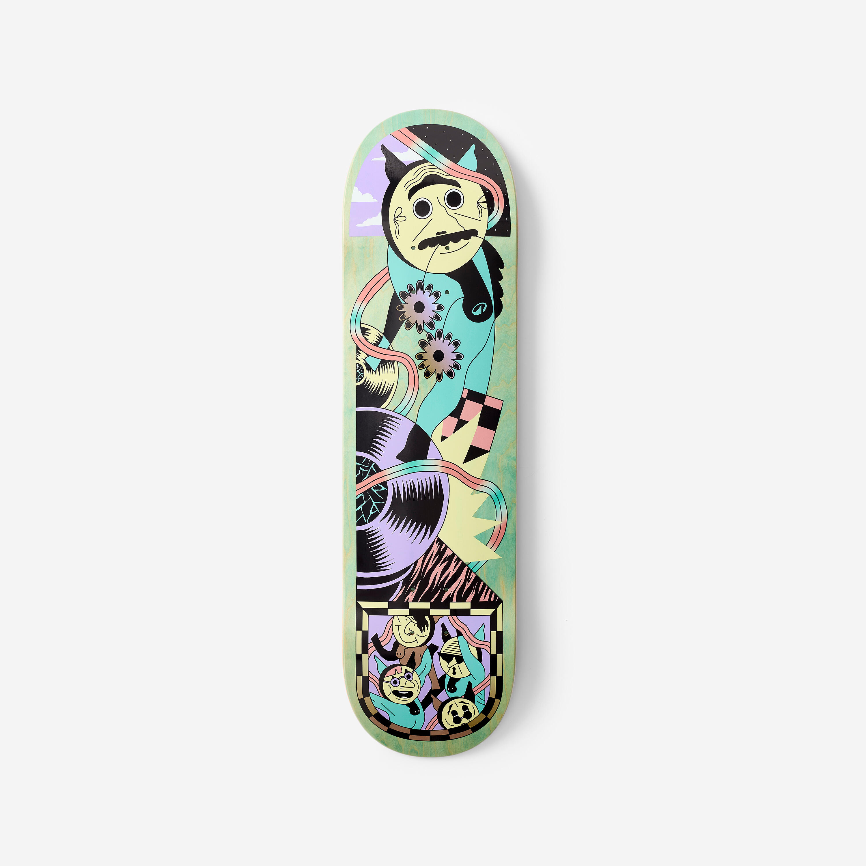PLANCHE DE SKATE ERABLE DK500 POPSICLE TAILLE 8.5". GRAPHISME QUENTIN CAILLAT 2/4