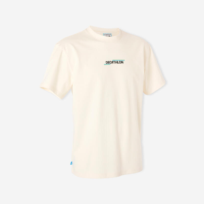 Tricou Skateboard TS500 Alb Adulți 