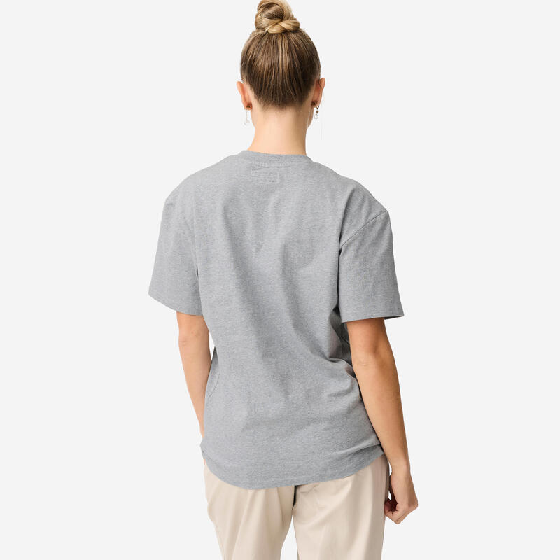 Tricou TS500 Gri din bumbac gros Decathlon SkateboardingDecathlon Skateboarding