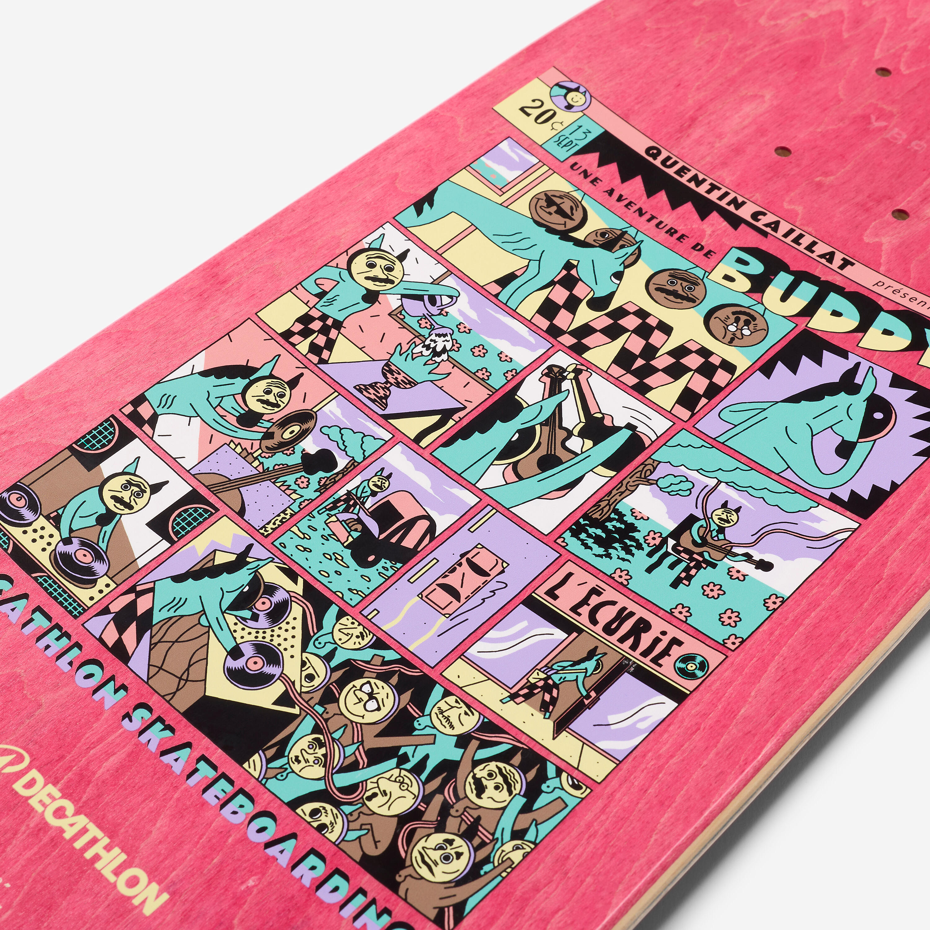PLANCHE DE SKATE ERABLE DK500 POPSICLE TAILLE 8.25". GRAPHISME QUENTIN CAILLAT 4/5