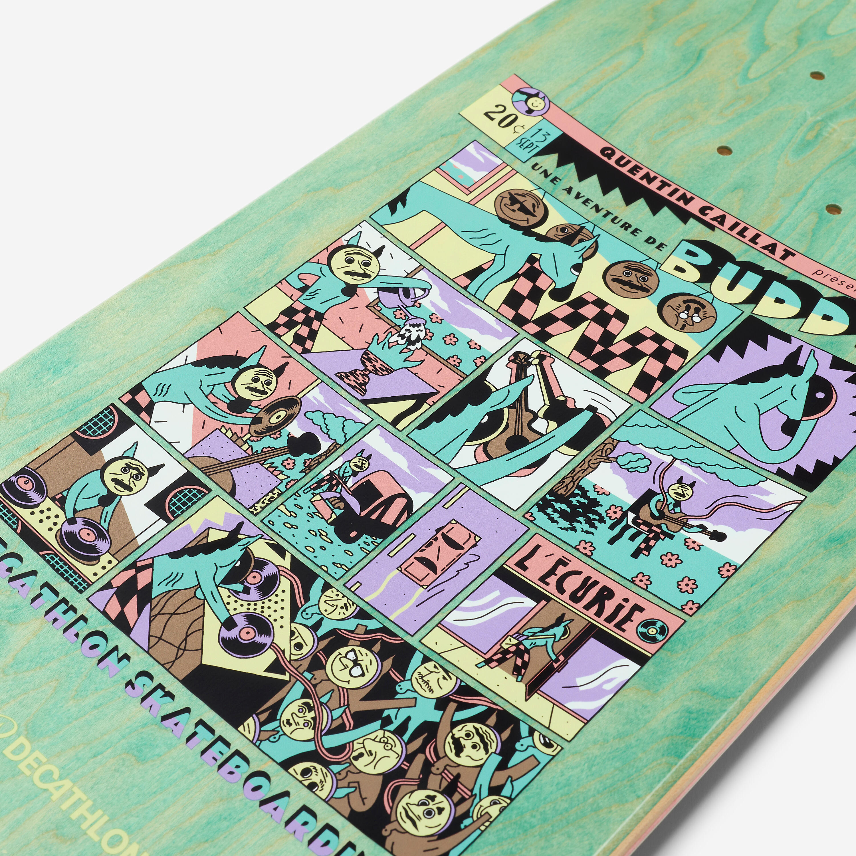 PLANCHE DE SKATE ERABLE DK500 POPSICLE TAILLE 8.5". GRAPHISME QUENTIN CAILLAT 4/4