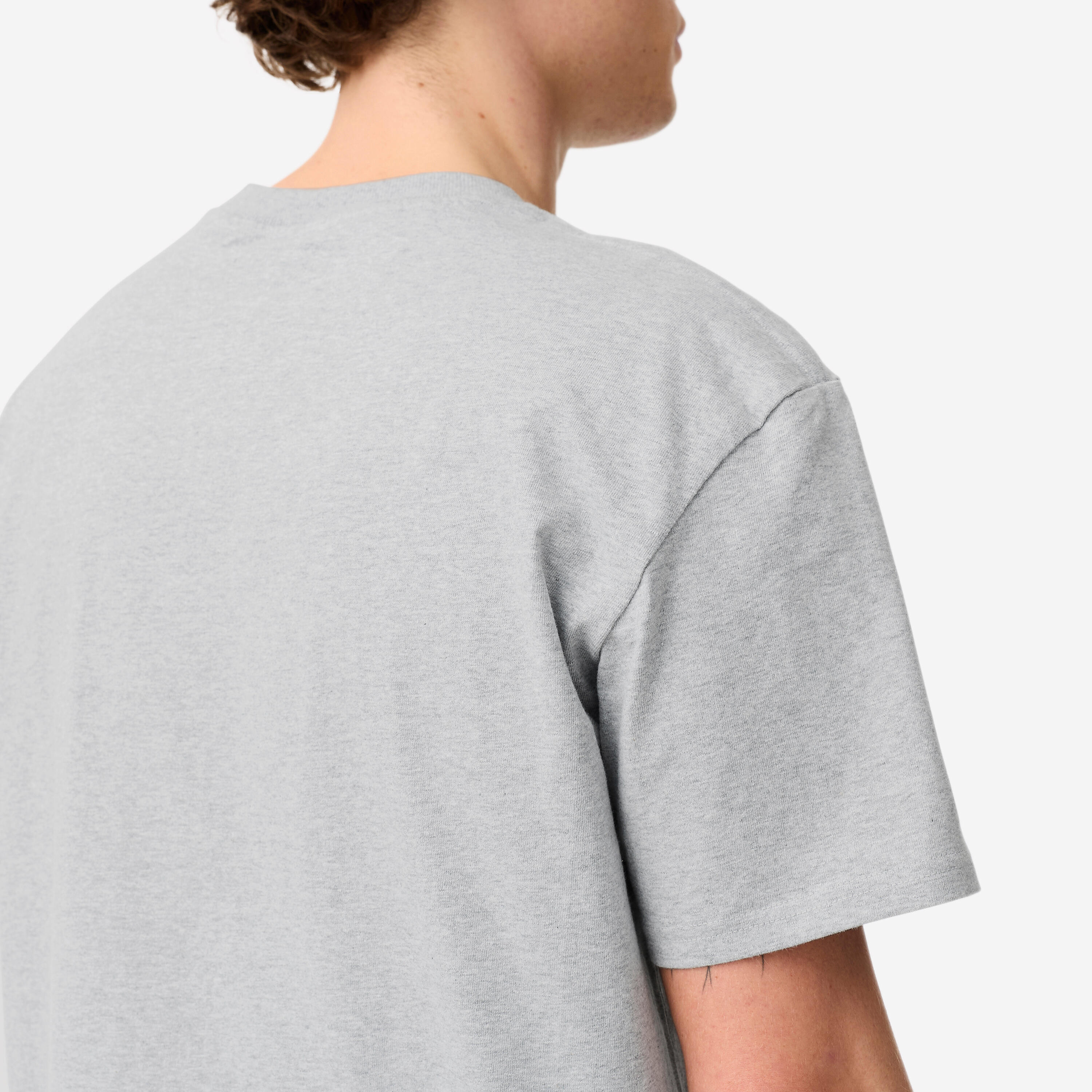 Short-sleeved T-shirt TS500 with thick cotton - Grey marlDecathlon Skateboarding 10/10