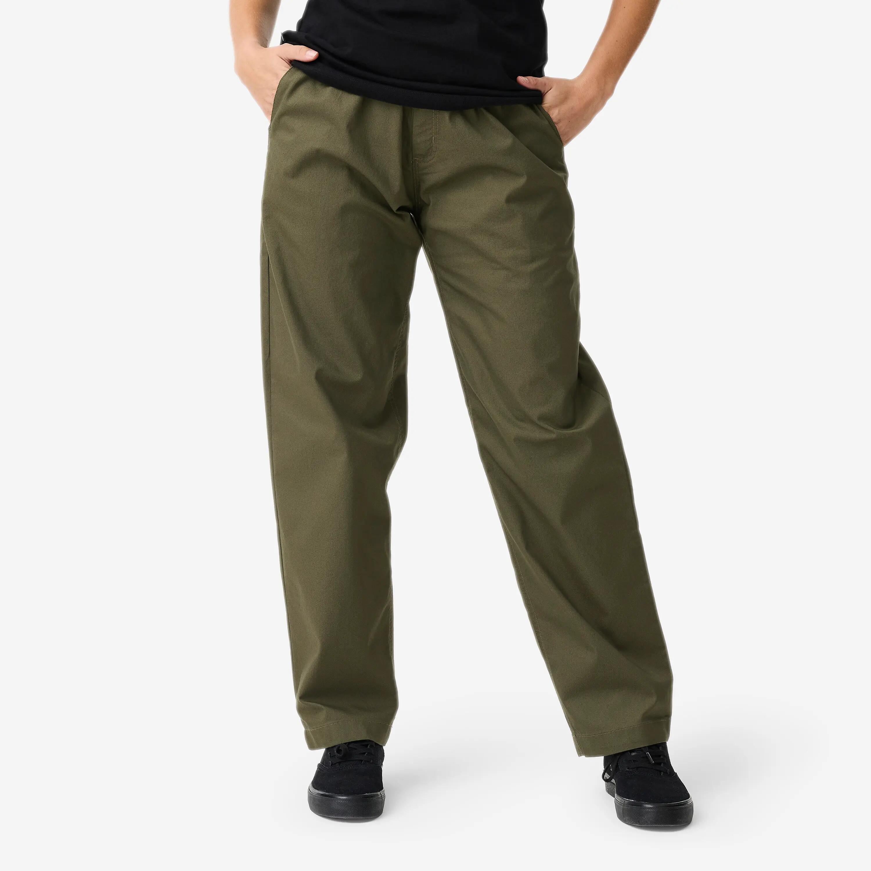 Pantalón de Skate Chino  CN500 Caqui Claro 12/18
