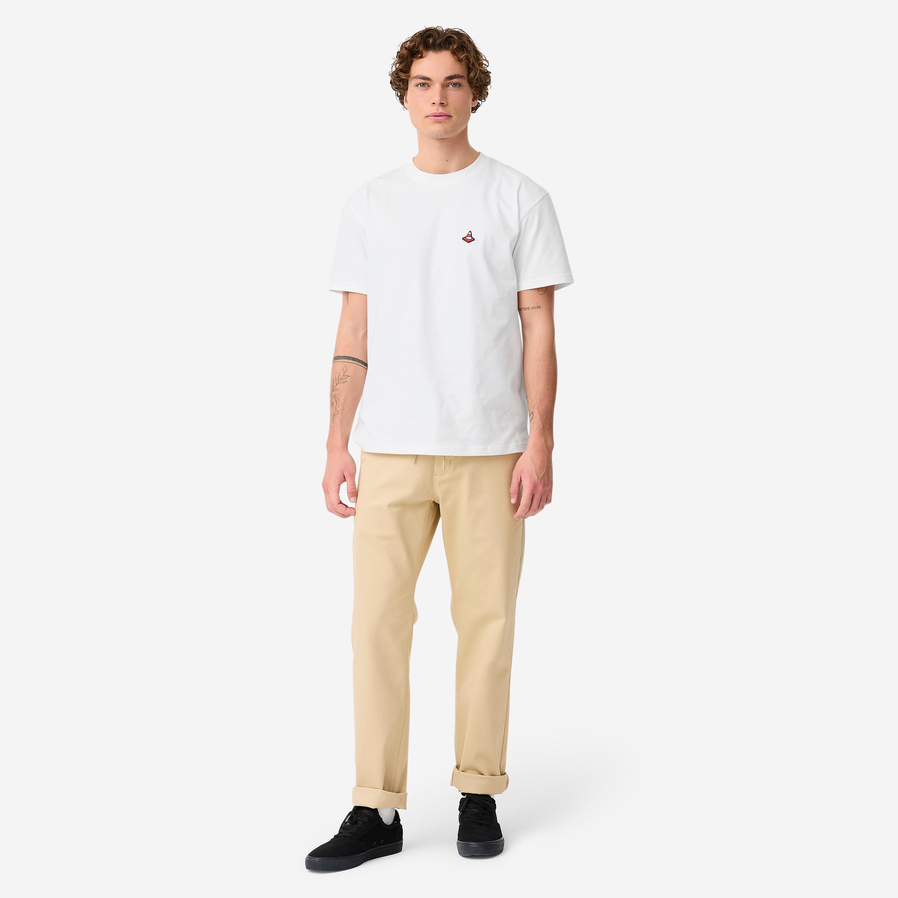 Pantalon de skate chino CN500 heavy beige 2/11