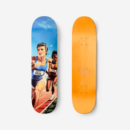 PLANCHE DE SKATE ERABLE DK500 POPSICLE TAILLE 8". GRAPHISME PAR QUENTIN CAILLAT