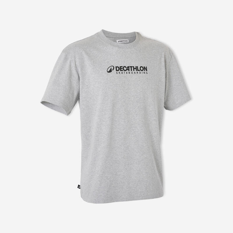 Tricou Skateboard TS500 TRAFIC Alb Adulți 