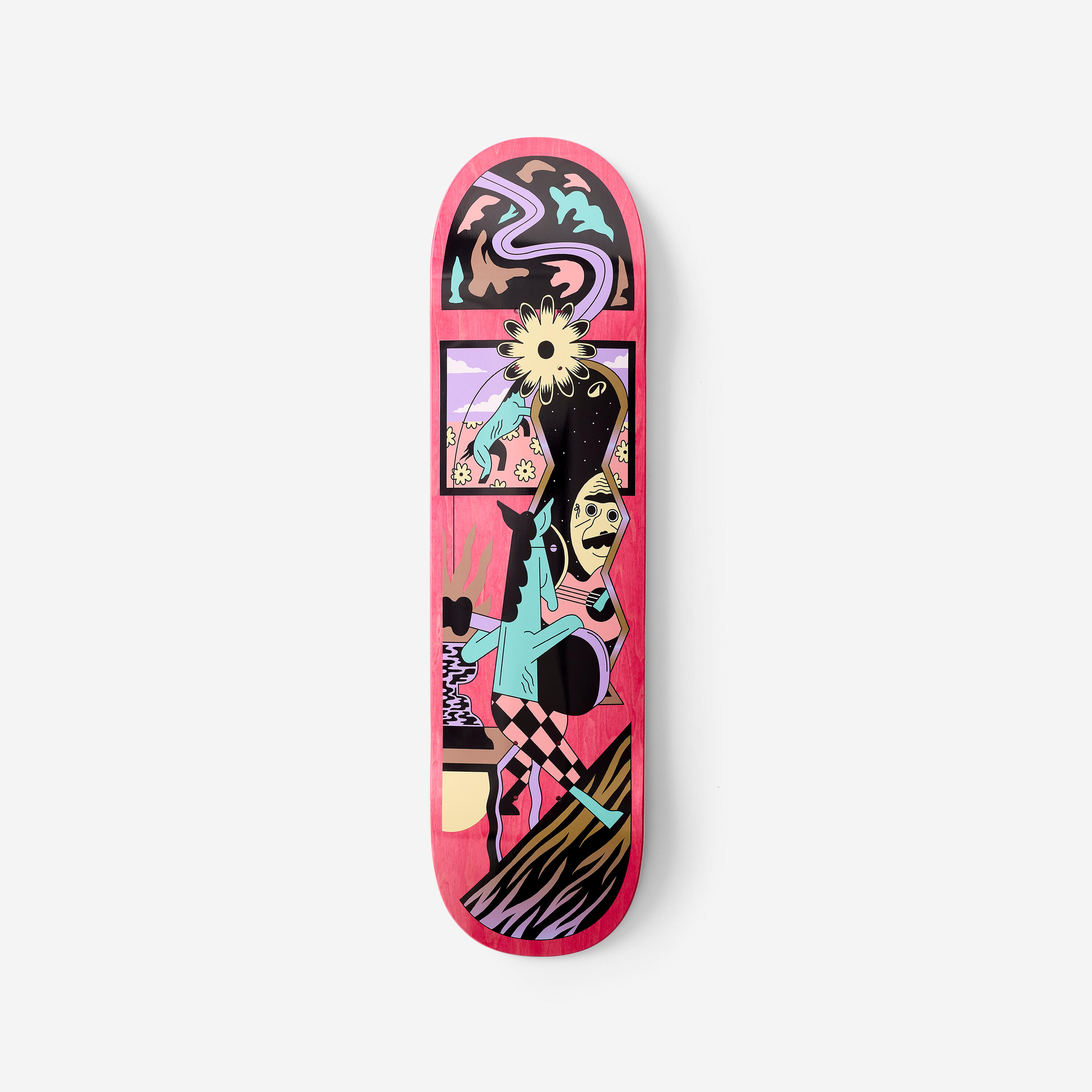 PLANCHE DE SKATE ERABLE DK500 POPSICLE TAILLE 8.25". GRAPHISME QUENTIN CAILLAT 2/5