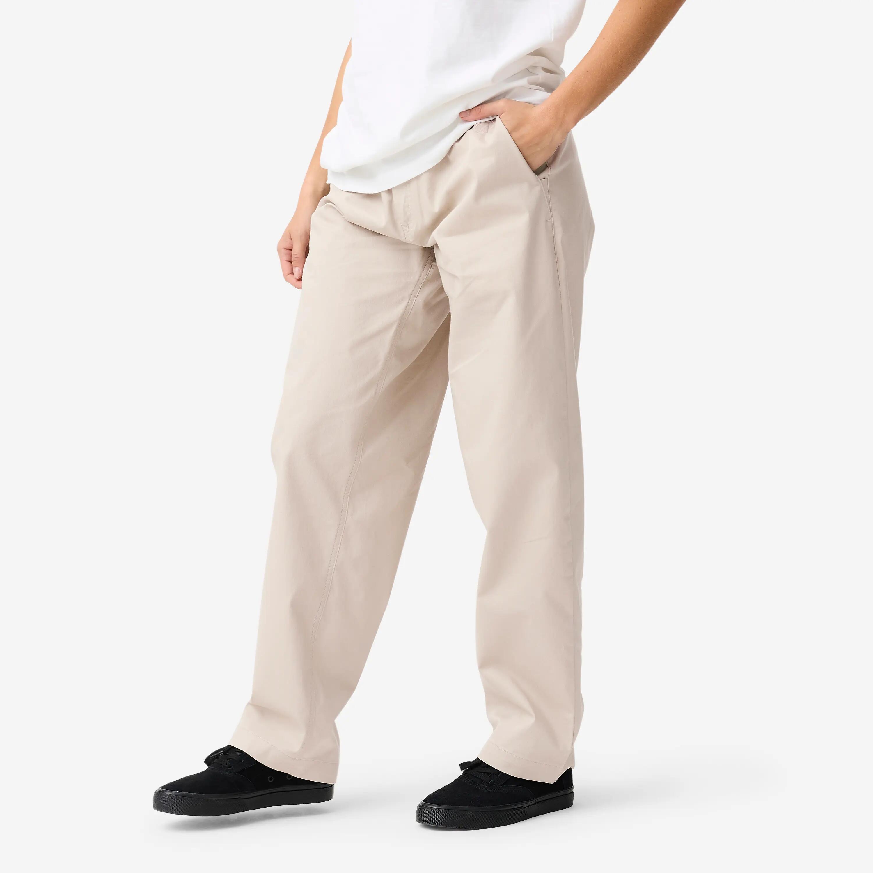 Pantalón de Skate Chino CN500 Beige Claro 6/23