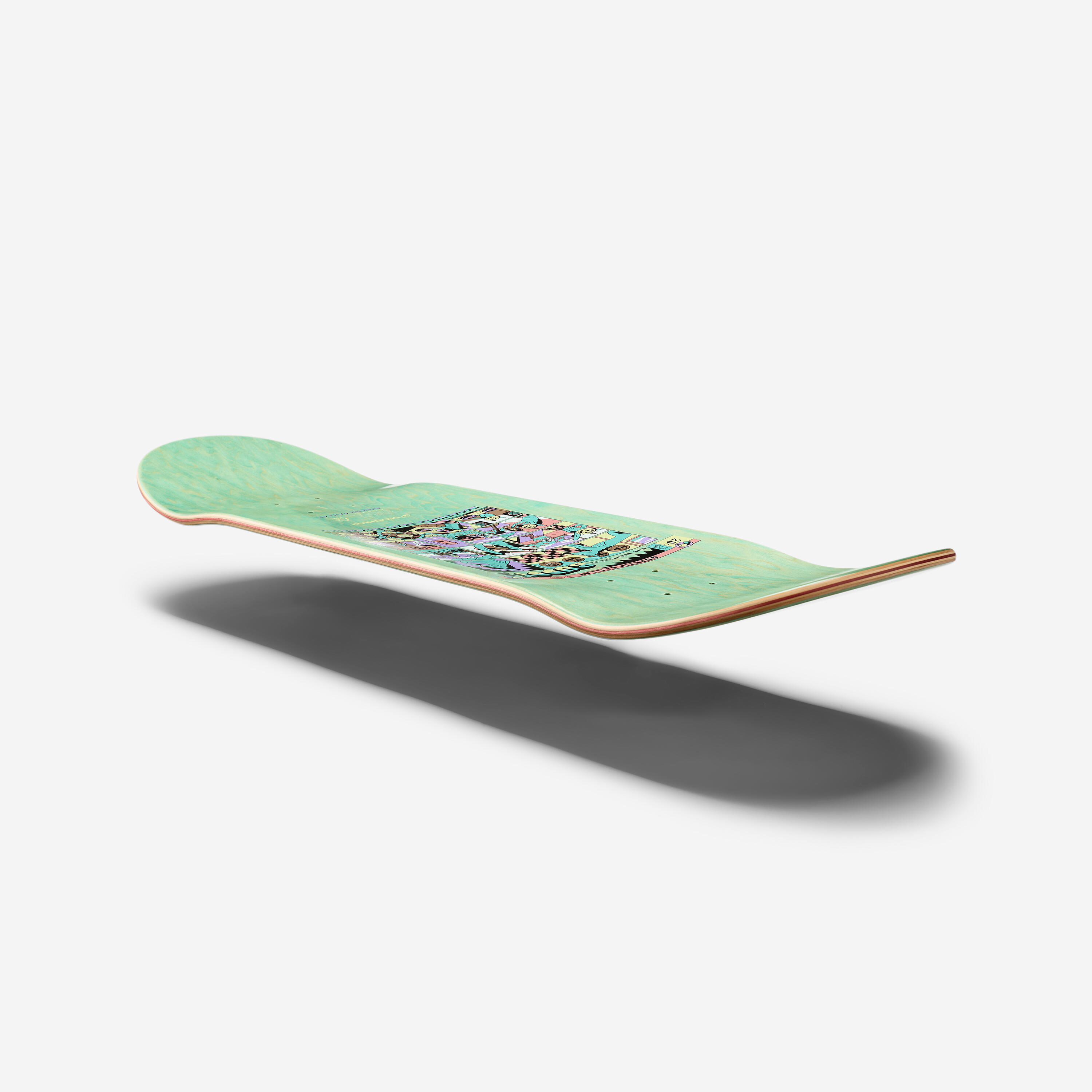 PLANCHE DE SKATE ERABLE DK500 POPSICLE TAILLE 8.5". GRAPHISME QUENTIN CAILLAT 3/4