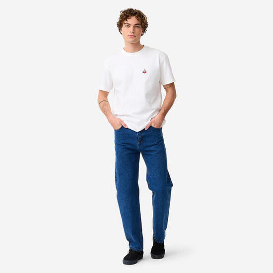 JEAN DE SKATEBOARD DN900 BLEU EN COTON EPAIS. COUPE DROITE AMPLE "RELAXED".
