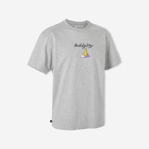 Camiseta manga corta de algodón tupido TS500 gris jaspeado.The Art Of Failing