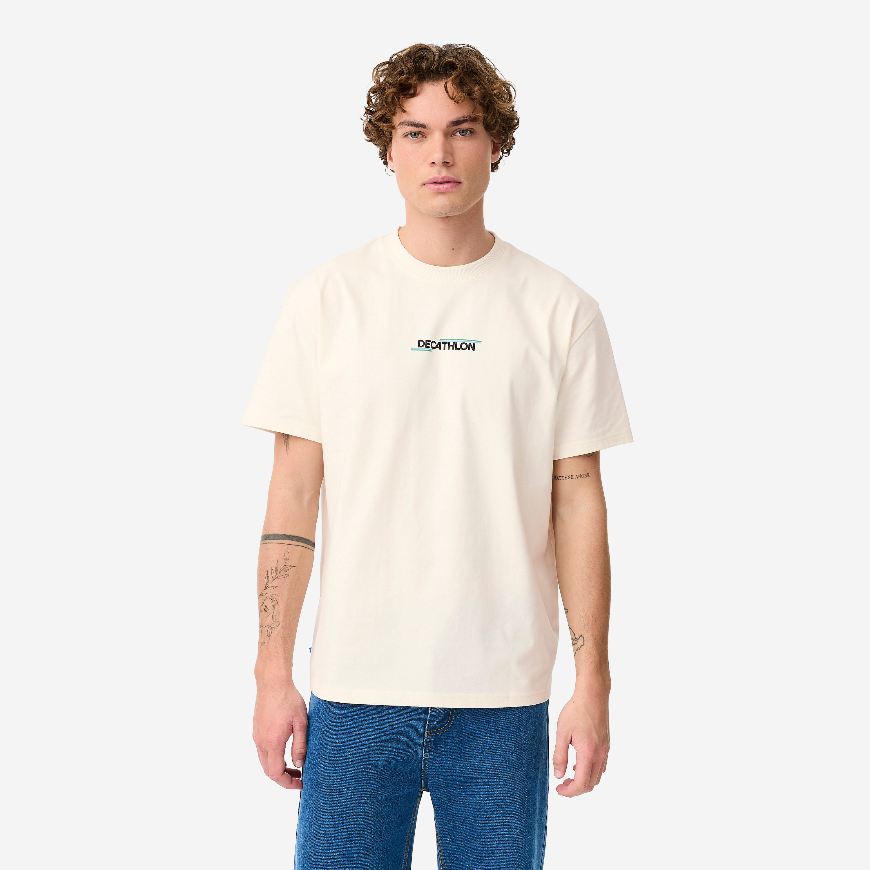 TS500 Short-Sleeved Cotton T-Shirt - White SINCE 1976 design