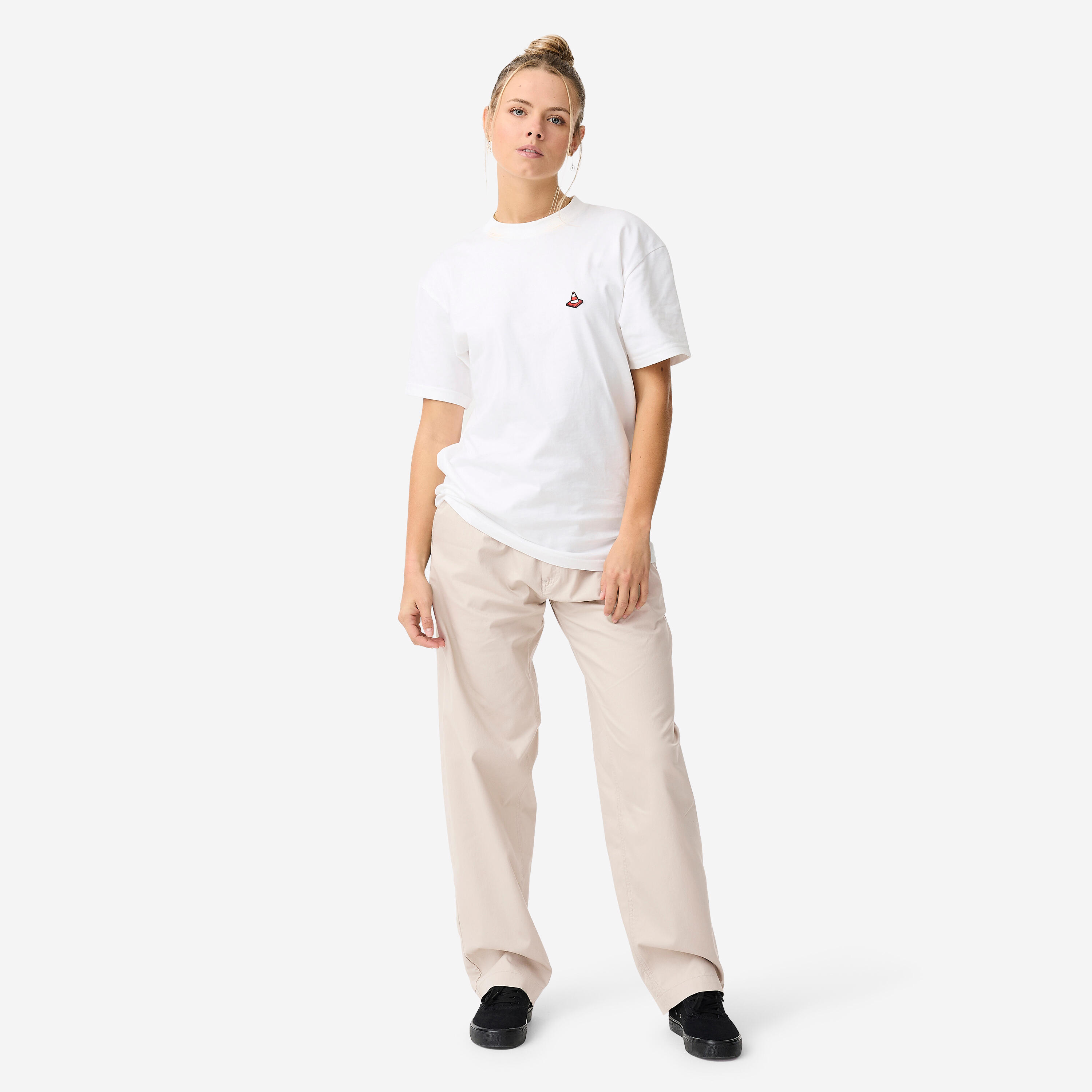 PANTALON DE SKATE CHINO CN500 LIGHT BEIGE 3/10