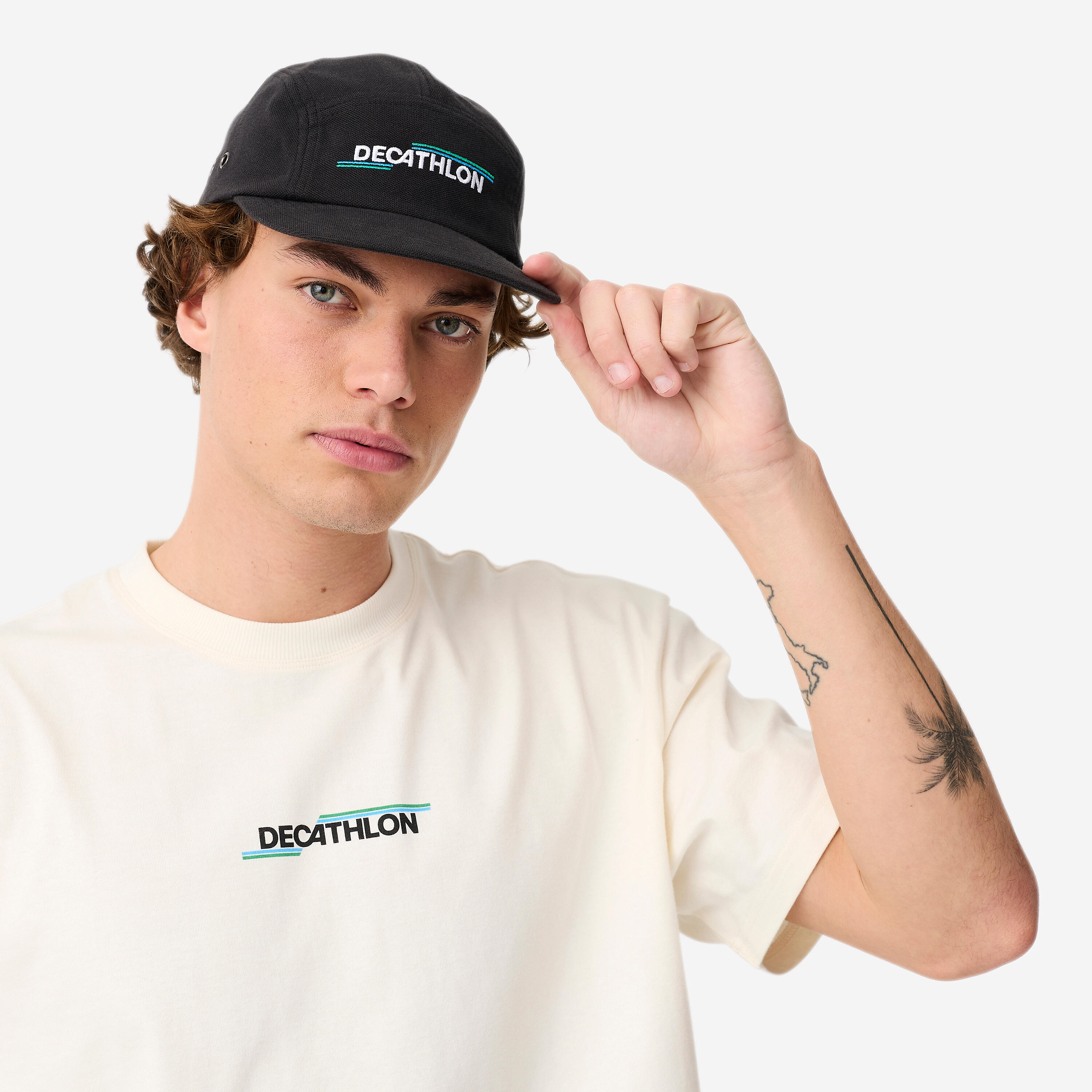 CASQUETTE DE SKATEBOARD, CAP900 5 PANNEAUX COLLECTION "SINCE 1976" NOIRE 2/12