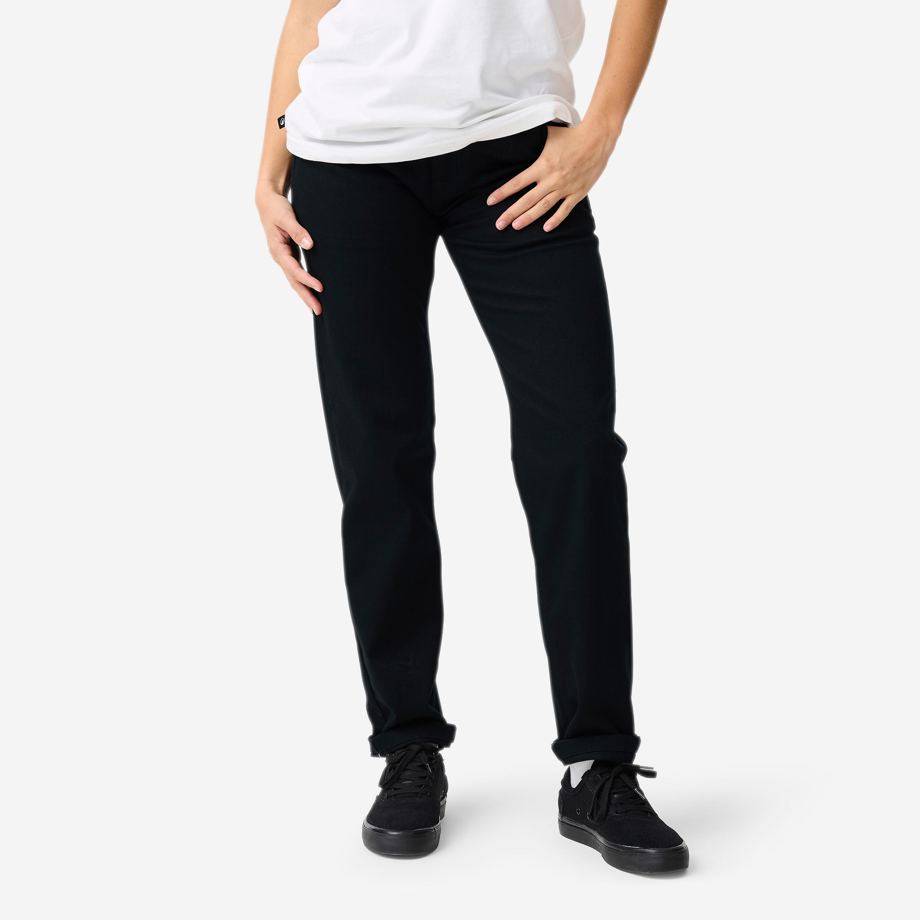 Pantalon de skate chino CN500 heavy noir 7/12