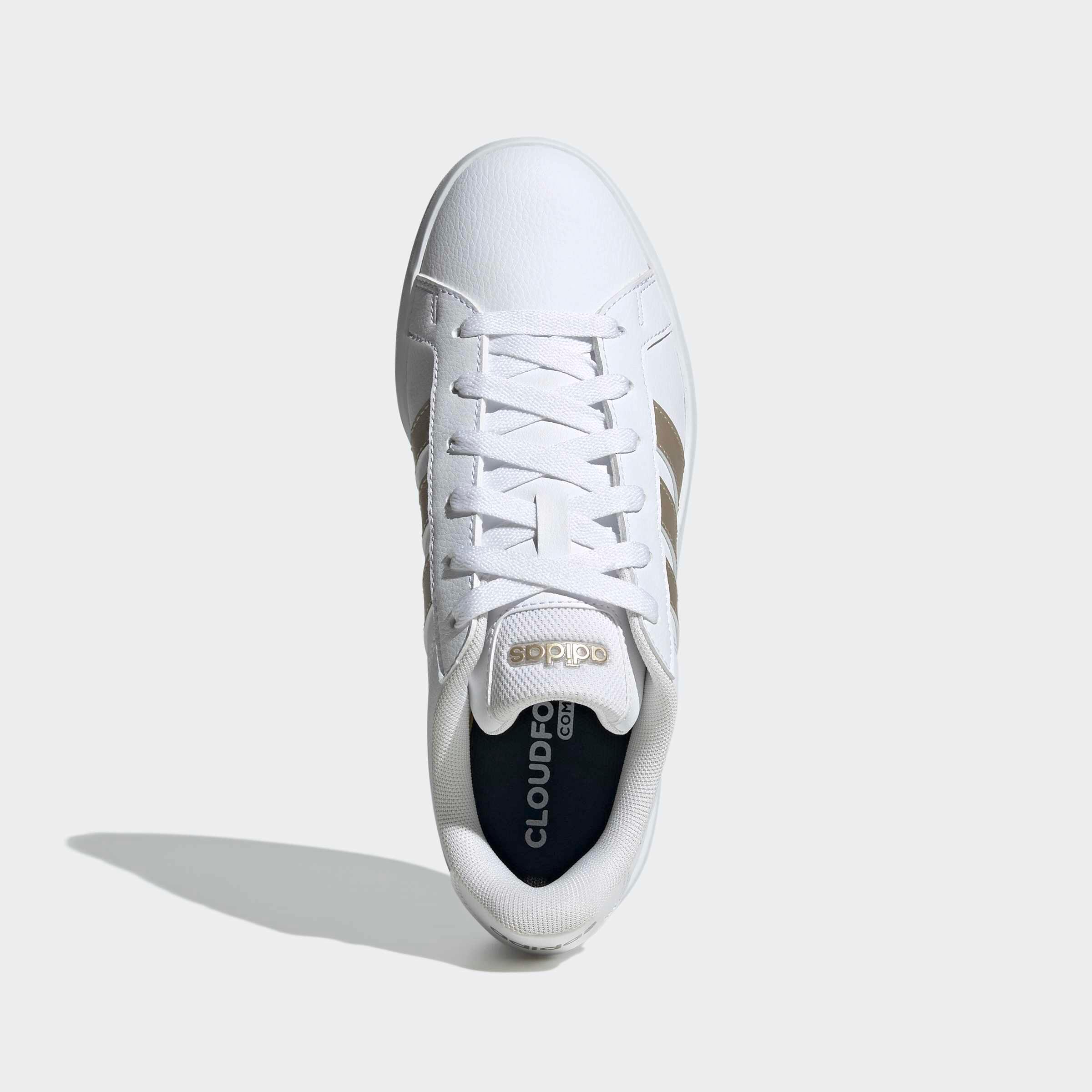 Turnschuhe Adidas Grand Court Base 3.0 für Damen, weiss 5/6