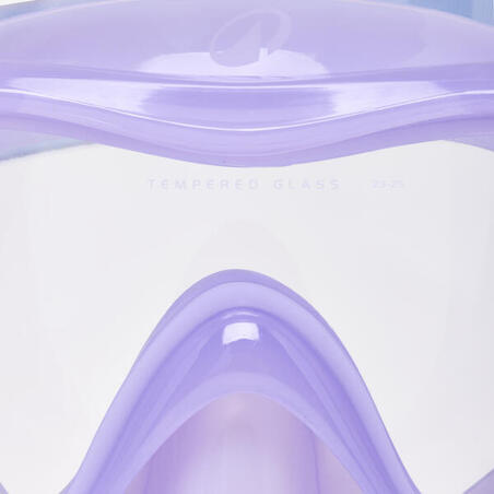 Маска для дайвінгу 100 з протитуманним покриттям світло-фіолетова