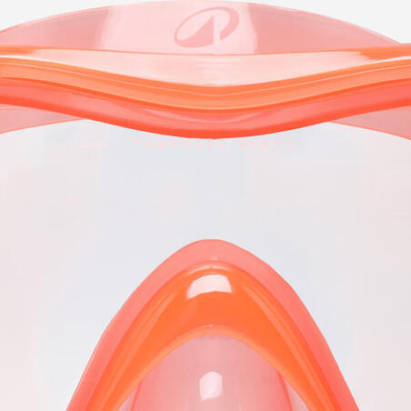 Маска для дайвінгу 100 Mono Comfort рожева/помаранчева