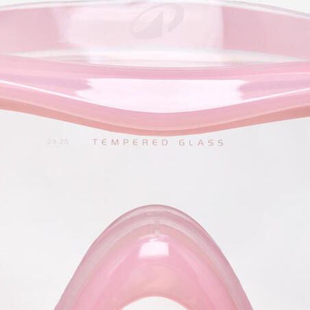 Маска дитяча для дайвінгу 100 з протитуманним покриттям рожева