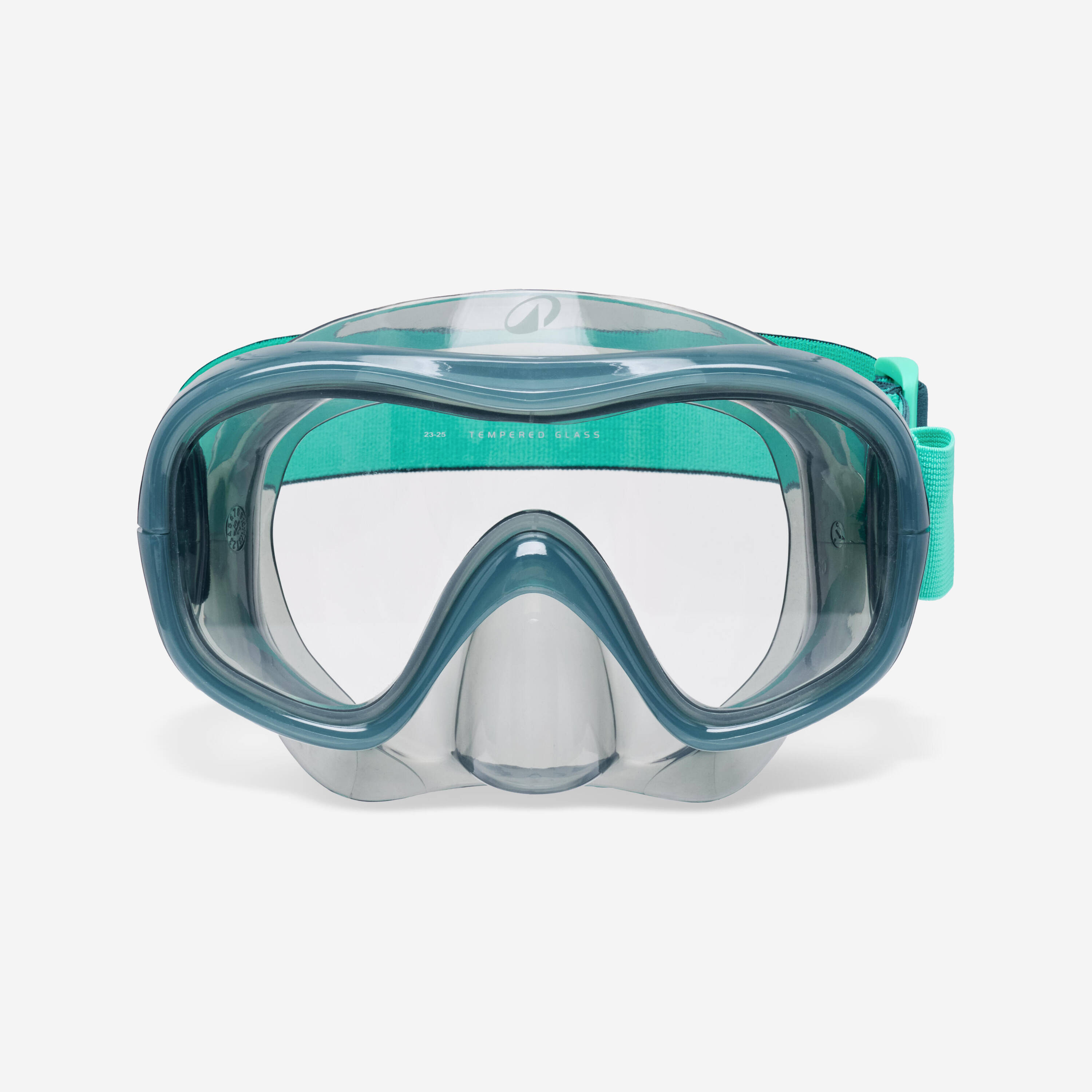Diving anti-fog mask, 100 Mono Comfort Grey -  4