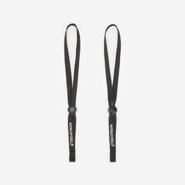 Leash palmes bodyboard léger en lacets, 500 Fin leash light gris
