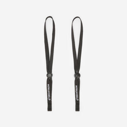 Leash palmes bodyboard léger en lacets, 500 Fin leash light gris