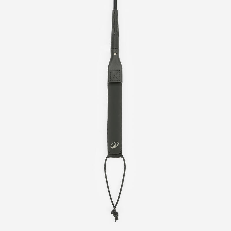 Coardă longboard 9' fixare genunchi diametru 7mm, 900 Negru