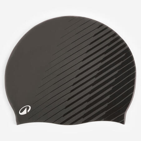 Шапочка для плавання силіконова хакі з принтом