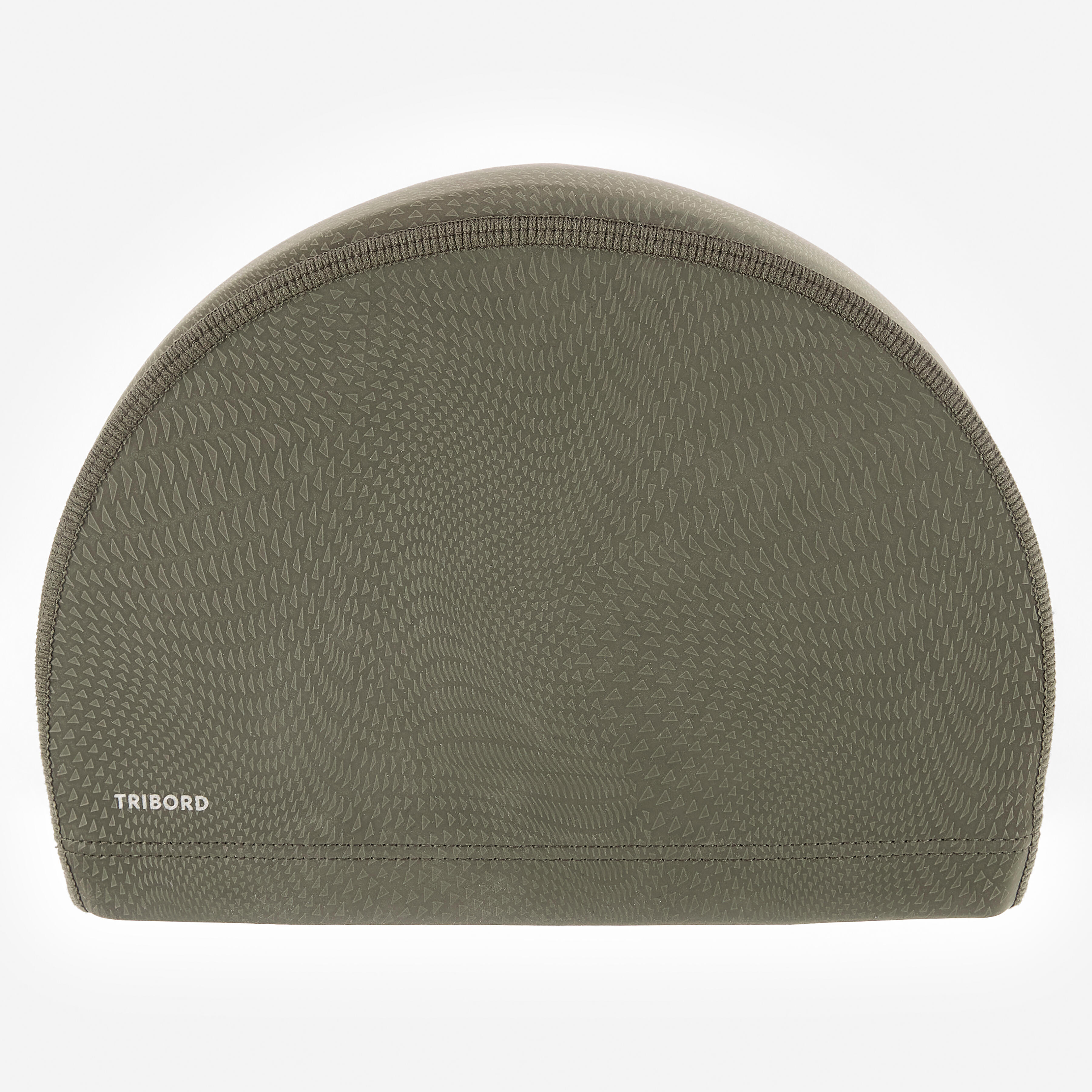 DECATHLON Plavecká úpletová čiapka so záterom veľ. M kaki M (56-59 cm) · záber 3
