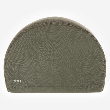 Шапочка для плавання текстильна з силіконовим покриттям розмір M хакі