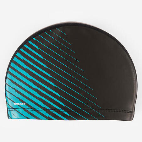 Шапочка для плавання текстильна з силіконом розмір L синя