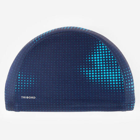 Шапочка для плавання текстильна розмір S темно-бірюзова