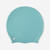 Bonnet de bain silicone pour cheveux volumineux, turquoise