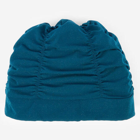 Шапочка для плавання об'ємна темно-бірюзова