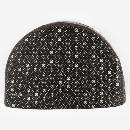 Шапочка текстильна з силіконом для плавання розмір L чорна