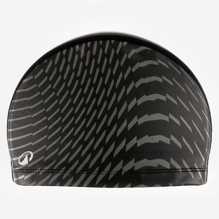 Шапочка для плавання текстильна з силіконом розмір M темний хакі