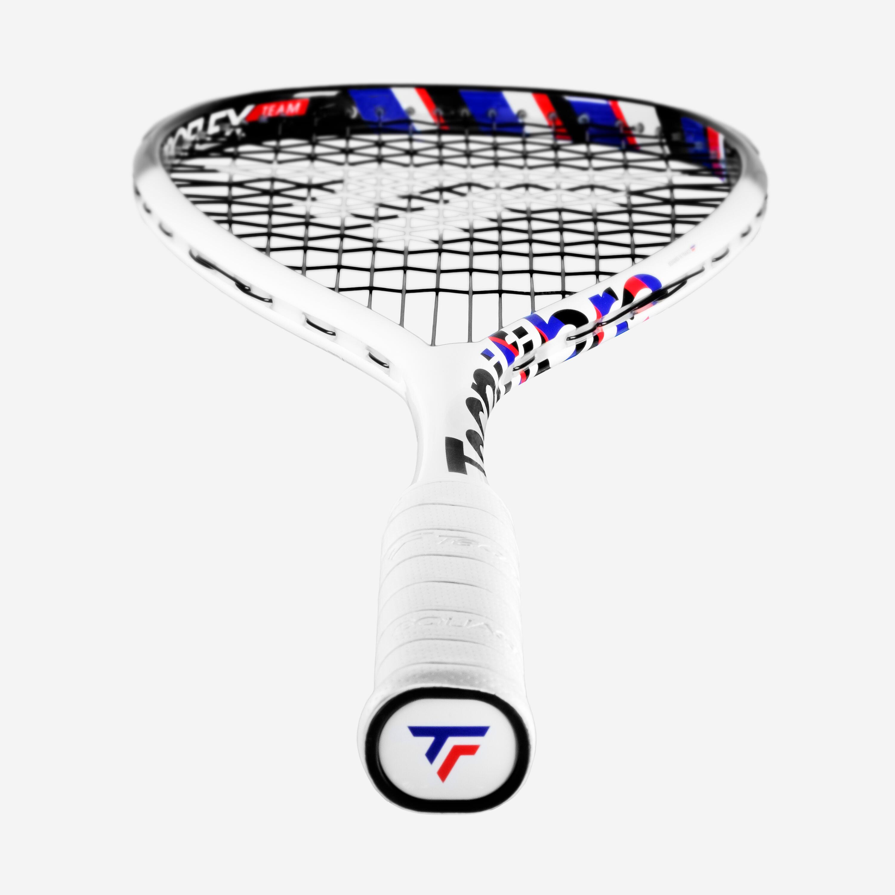 Racchetta squash adulto Tecnifibre CARBOFLEX TEAM 130 bianco-nero 3/4