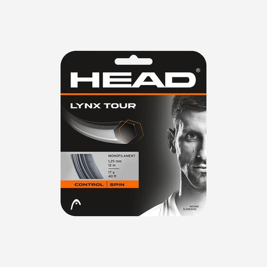 Cordage de tennis monofilament - Head Lynx tour 1,25mm anthracite 12m.