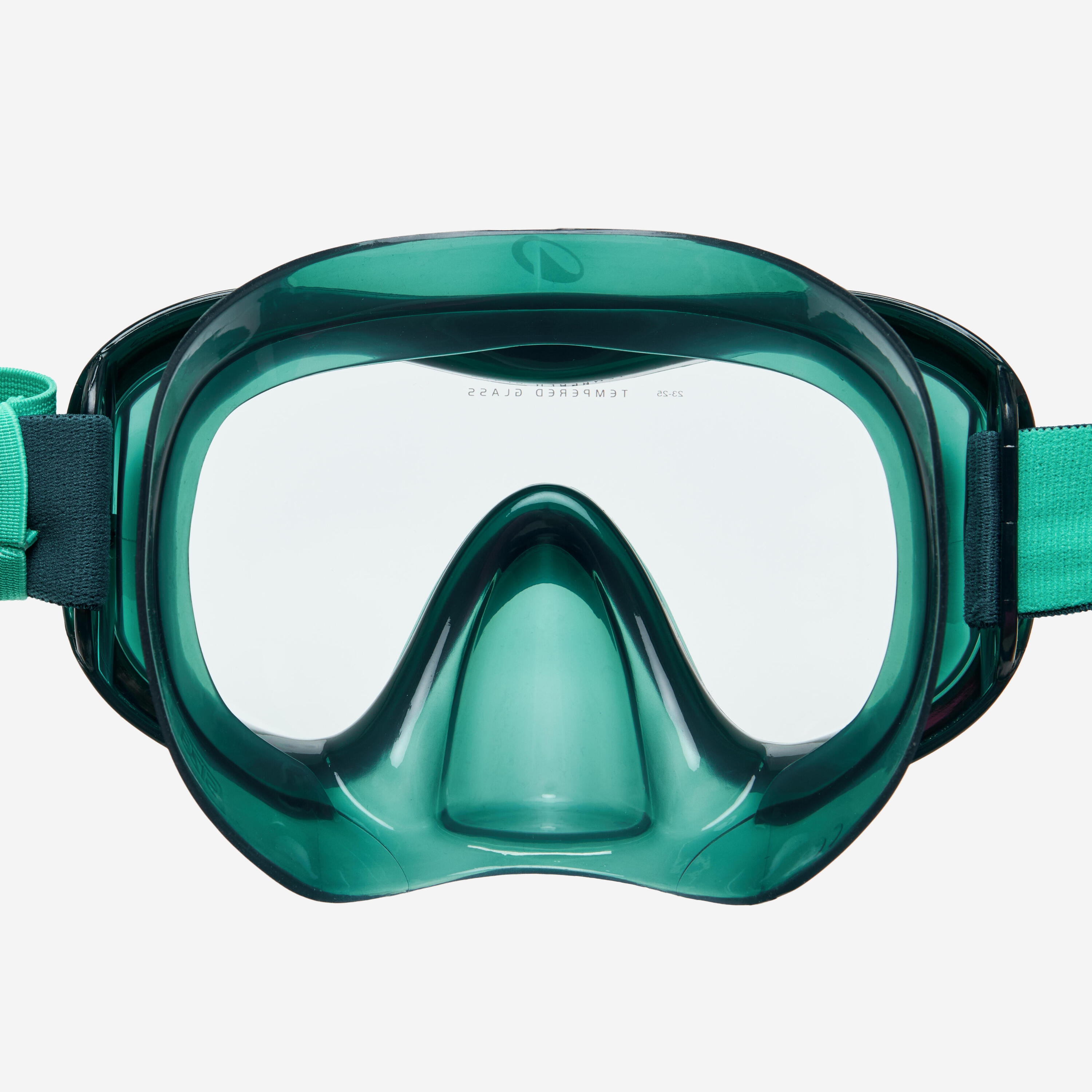 Kit de snorkeling masque ANTI-BUEE CONFORT tuba DRYTOP, 100 adulte Vert canard 2/12