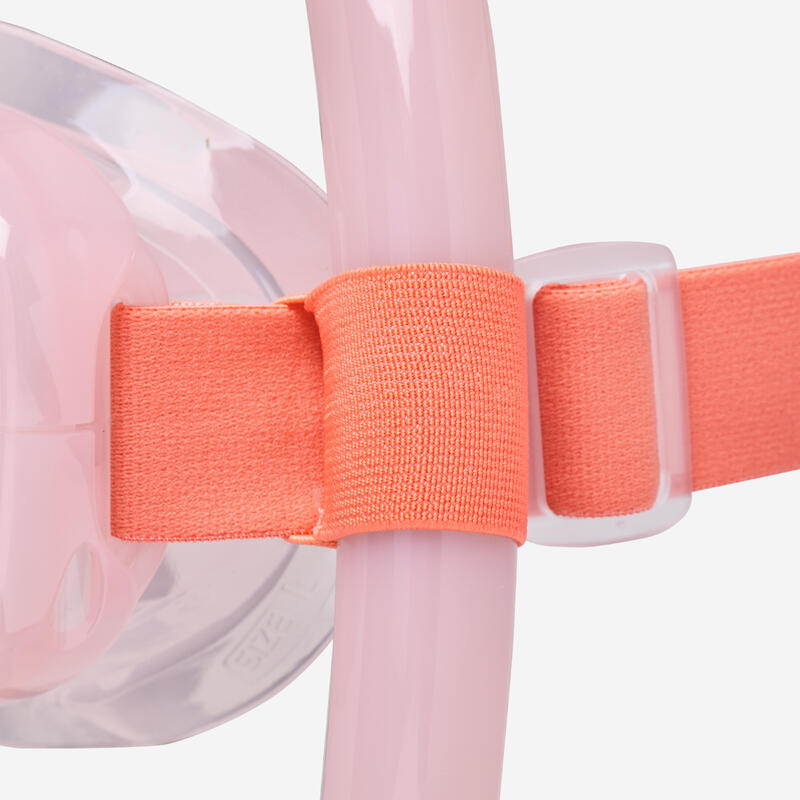Yetişkin Şnorkel Maske Seti - Pembe - 100
